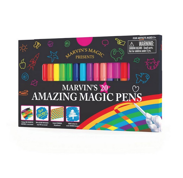 Box of Marvin's Amazing Magic Pens.