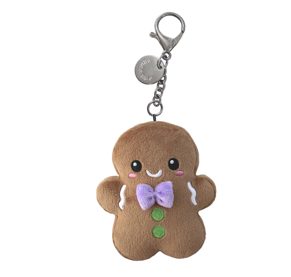 Micro Squishable Gingerbread Man plush keychain.