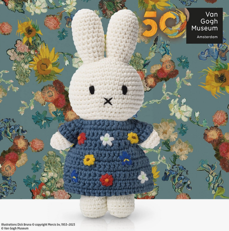 Miffy Van Gogh Flowers Plush World of Mirth Miffy Van Gogh Flowers Plush World of Mirth