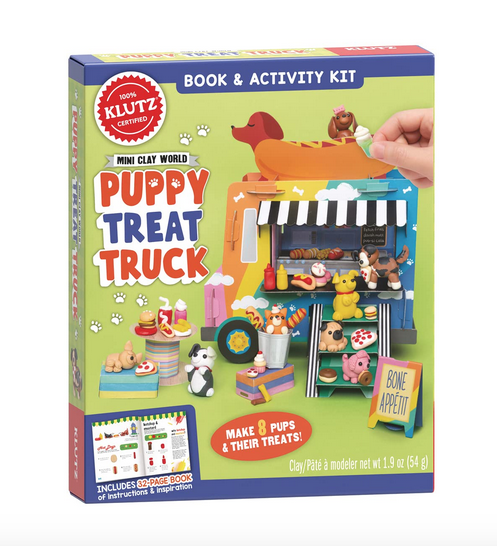 Mini Clay Puppy Treat Truck box with all the materials needed included. 