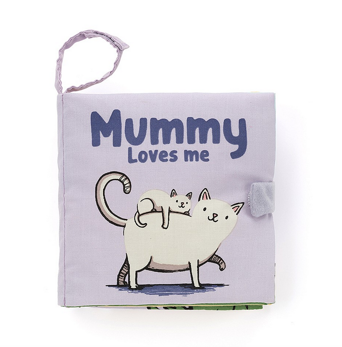 Soft baby book Mummy Loves Me by Jellycat.
