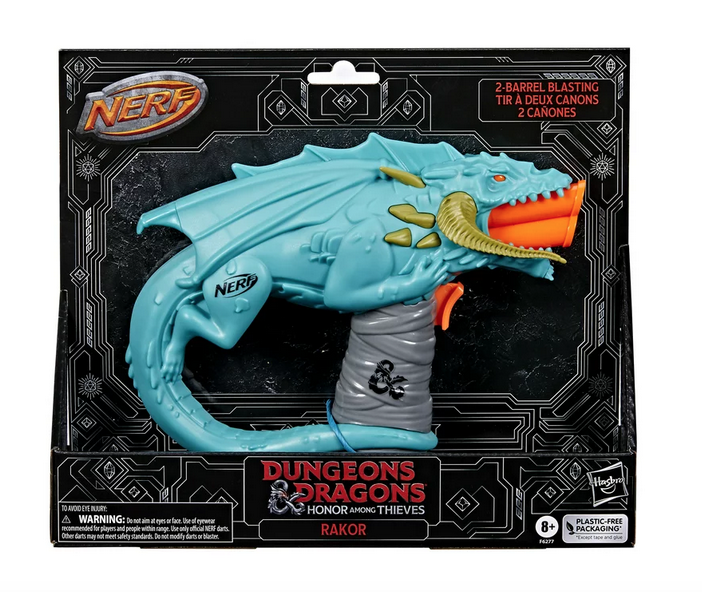 The Nerf Dungeons & Dragons Rakor blaster brings home the fantasy of the D&D movie and roleplaying game.