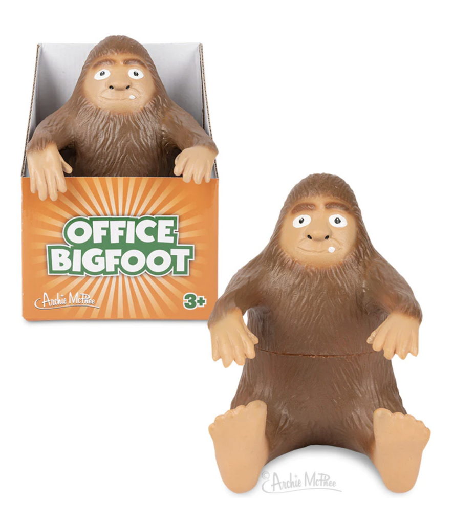 This 8-1/4" tall, stuffed latex Bigfoot wants to hang out while you work and offer unconditional support. His bendable, posable arms allow you to hook him onto a computer monitor so you can gaze at his warm smile and empathetic eyes while you work.