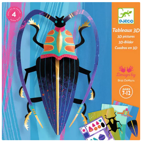 3D Bug paper craft art kit for ages 7 to 12.