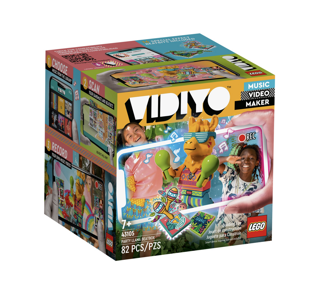 Lego Vidiyo Party Llama Beatbox music video maker. Ages 7 and up. 82 pieces.