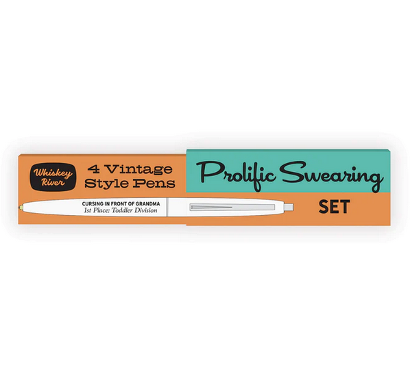 Prolific swearing set 4 vintage style pens.