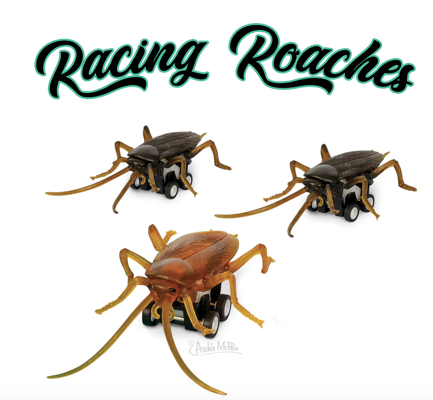 Assorted racing roaches. 