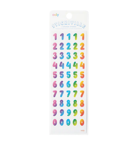 Rainbow Numbers Stickers – World of Mirth