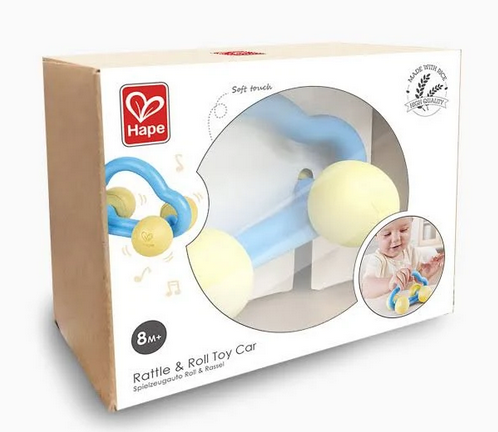 This adorable Rattle & Roll Toy is perfect for child's first car. Mainly made of rice material, it gives a soft-touch feel as well as a pleasant smell. Gentle sounds will come out while baby push it, making learning to crawl comfortable and happy. 
