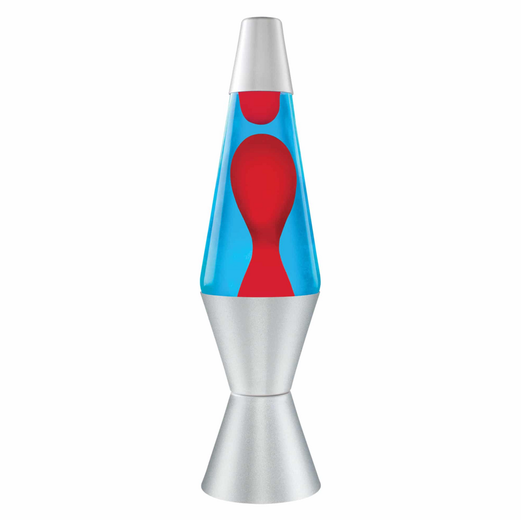 Red and blue 14.5 inch lava lamp.