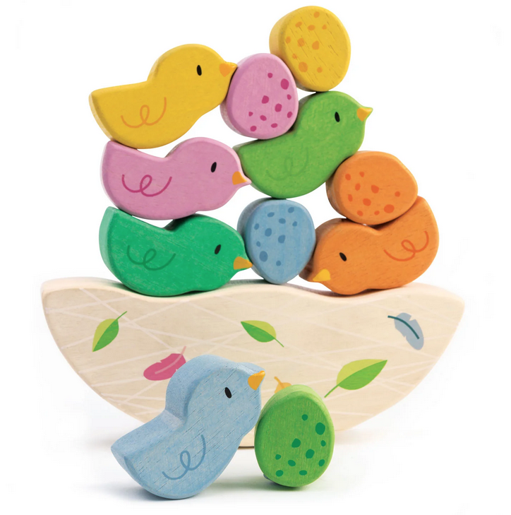 Rocking Baby Birds balance game. Blance the baby birds and eggs on the rocking base.
