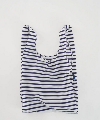 Sailor stripe standard Baggu bag.