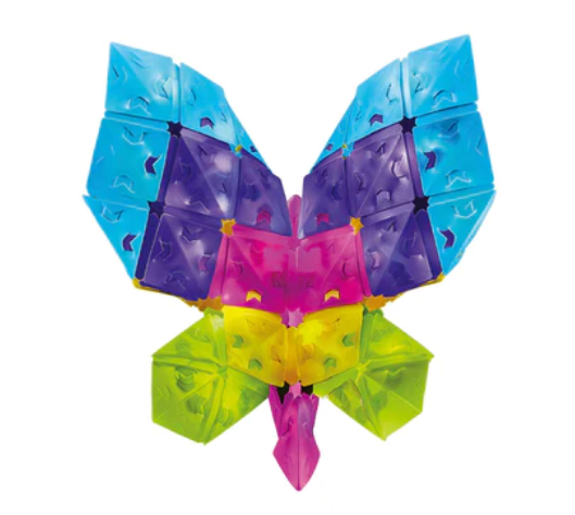 Completed Rainbow Butterfly Creatto 3D puzzle.