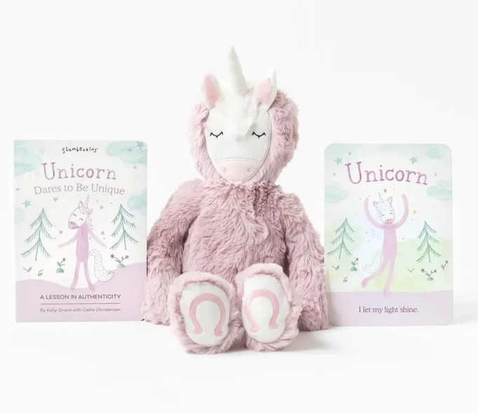 Slumberkins Sparkle Unicorn Kin Set – Promotes Empathy & Holiday Joy For Kids