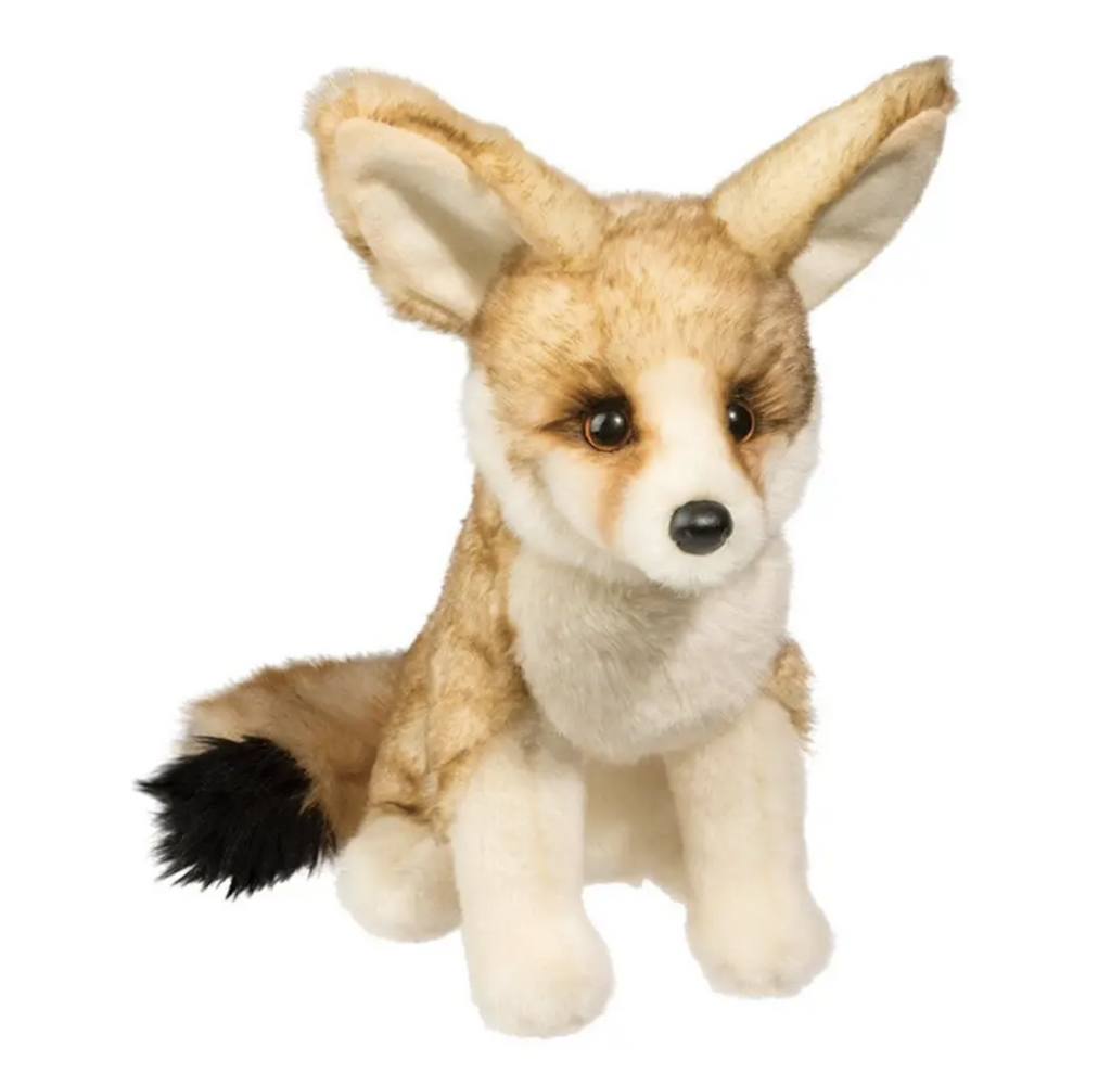 Sly, our plush Fennec captures all the charm of this graceful Saharan desert fox species. His realistic design showcases the oversized ears that make Fennec Foxes so endearing. A beautiful sandy colored coat combined with the highest quality polyester fill gives Sly shape and durability while still keeping this stuffed animal enticingly soft and cuddly. Bright, amber colored eyes and a slender snout finished with a black sculpted nose lend him an additional level of realism.