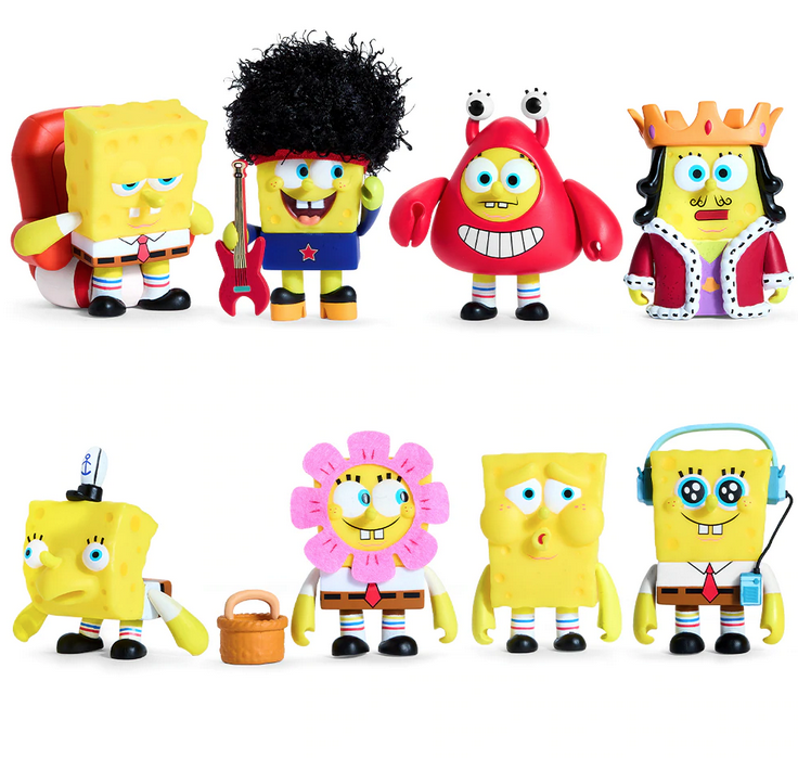 Various Spongebob Squarepants vinyl figures.