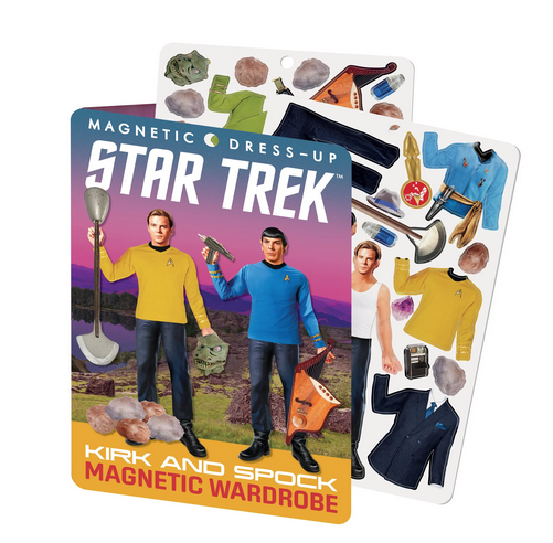 Front cover of the Star Trek Magnetic Dress Up featuring Capt.Kirk and Spock.