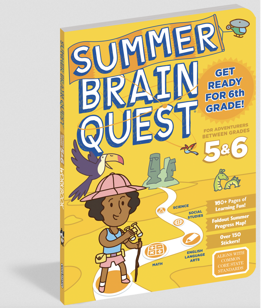 Cover of Sumer Brain Quest: Get ready for 6th grade! For adventurers between grades 5 and 6. 180+ pages of learning fun. Foldout summer progress map. Over 150 stickers.