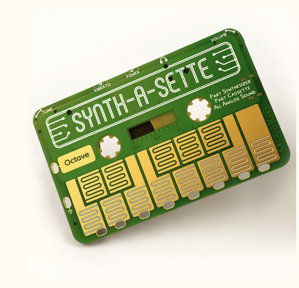 Synth-a-Sette is a cassette sized pocket synthesizer with all analog sound.