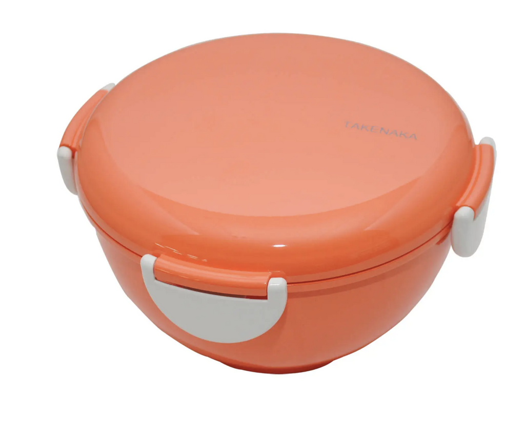 Orange Bento bowl with lid.