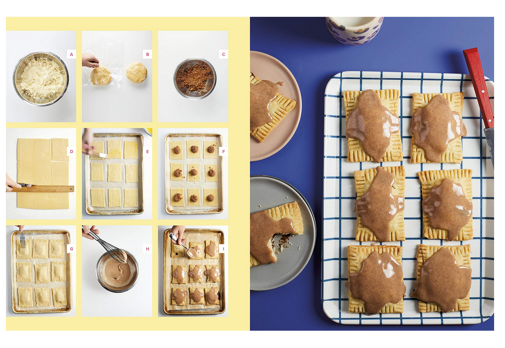 Page showing steps of making pop tart like breakfast.