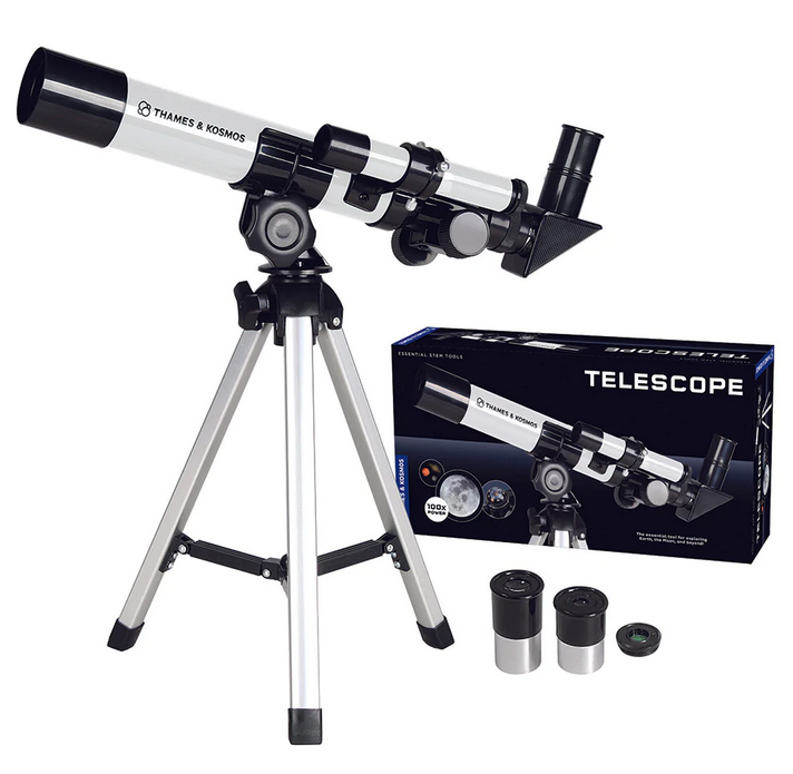 Telescope on tripod.