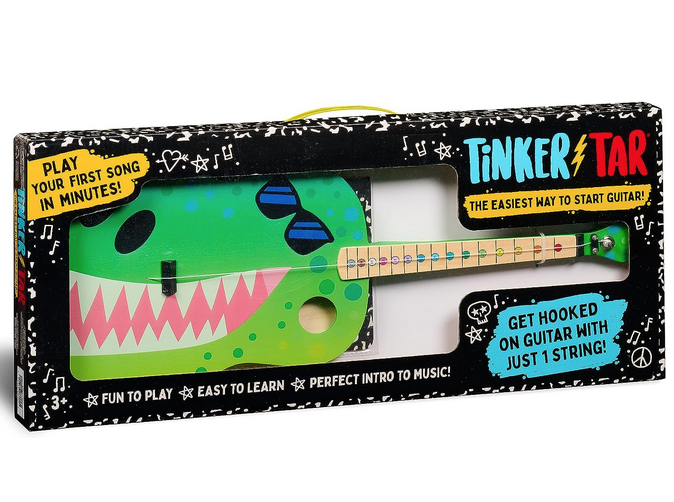 Tinker Tar Dino guitar in it's box. 