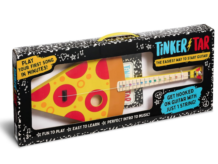 TinkerTar Pizza one string guitar in it's box. 