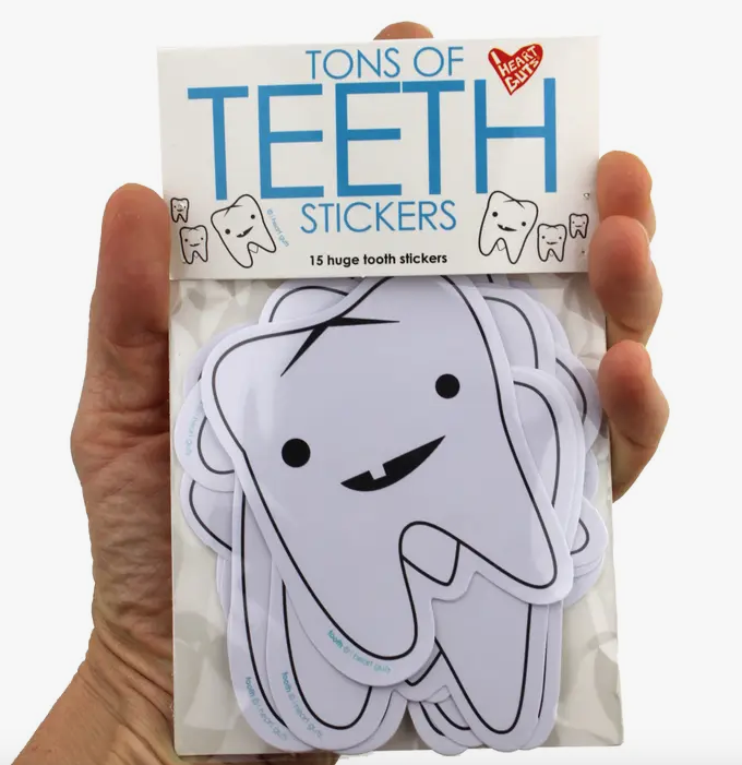 Package of Tons of Teeth stickers. 