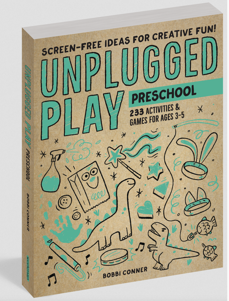 Cover of Unplugged Play Preschool: 233 activities and games for ages 3-5. Screen-free ideas for creative fun!