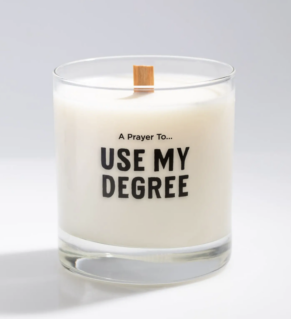 A prayer to use my degree candle.