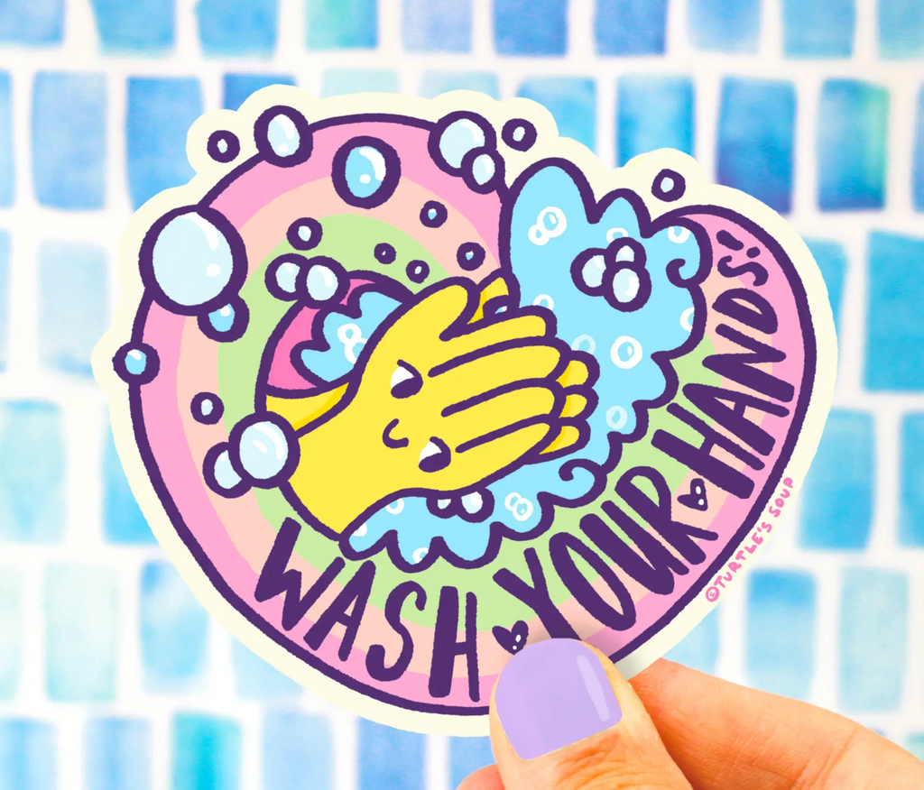 Wash your hands vinyl sticker.