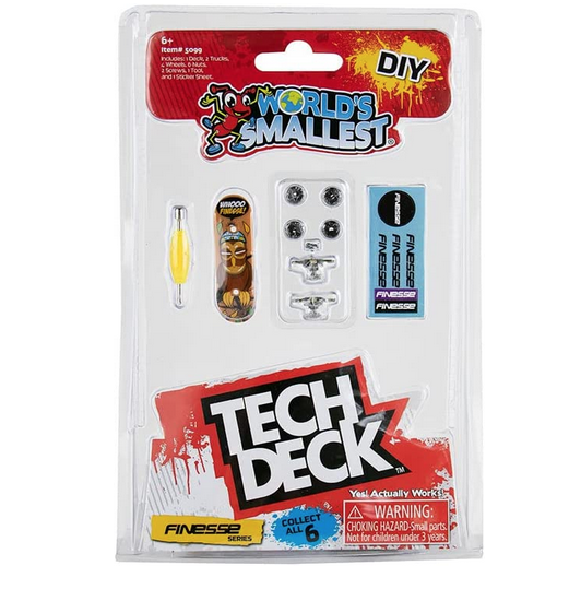 World's smallest tech deck in packaging.