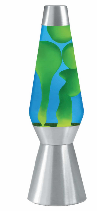 Yellow and blue 27 inch giant lava lamp.