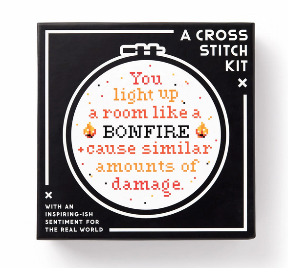 You Light Up A Room Cross Stitch Kit box. 